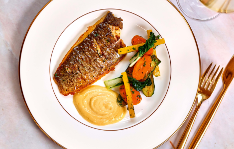 Pražma královská s omáčkou béarnaise