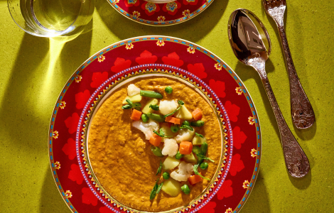 Navratan Korma – krémové indické zeleninové kari s kokosovým mlékem